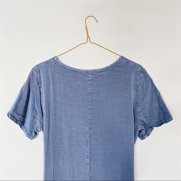 90s VTG blue jumper dress - long minimalist maxi - Picture 4 of 8